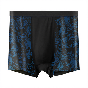 Caleçon Boxer Homme Grande Taille XXXXL Imprimé Taille Mi-Haute en Polyester/Coton Respirant Tricoté Grande Taille Lavable en Machine Frais et Confortable - Product Image 4