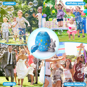 WANNA BUBBLES Jouet Souffleur de <span class=keywords><strong>Bulles</strong></span> Automatique Électrique Lapin, Œuf de Pâques avec Lumières, en Plastique PC pour Enfants - Product Image 4