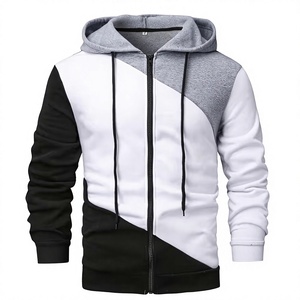 Men's Color Block Hooded Pullover Puffer Jacket Casual Winter Outerwear Regular Sleeve Regular Length Anti-Shrink - Product Image 2