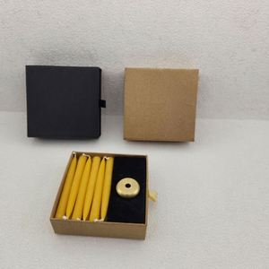 12 bougies miniatures en cire d'abeille non parfumées, sans flamme, pour méditation, 30 minutes de combustion, avec bougeoir en laiton, pour Halloween, Noël, Pâques - Product Image 5