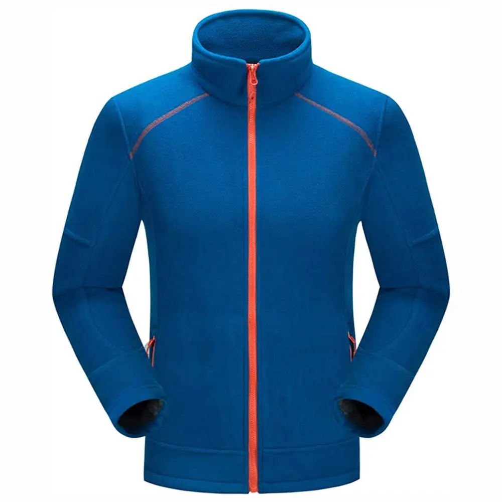 Giacca da esterno da uomo inverno Full Zip Warm giacche in pile polare Casual colletto alla coreana cappotti antivento