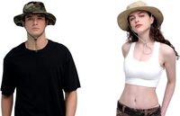 Chapeau Bob Réversible UPF 50+ pour Homme – Idéal Randonnée, Pêche, Camouflage Imprimé par Transfert – Large Bord – Collection Été