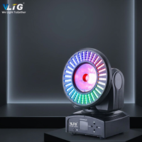 Projecteur LED mobile 60W 3-en-1 Beam Wash Strobe avec anneau de pixels RGB DMX512 pour DJ, fêtes et mariages