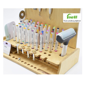 Support d'organisation d'outils en acrylique pliable moderne à 5 étagères avec rangement pour lames et porte-marqueurs pour l'affichage des fournitures d'artisanat - Product Image 2