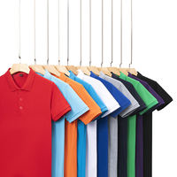 Polo en Coton CVC 200g Prix Usine Chine Unisexe Manches Courtes Ourlet Fendu Col Rabattu Polo de Travail