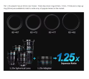 SIRUI lensa tambahan anamorplic 1,25x dengan cincin 67 72 77 82 92mm dapat diperluas ke efek 2X untuk lensa Sony Canon Nikon <span class=keywords><strong>TAMRON</strong></span> - Product Image 6
