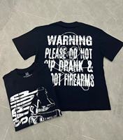 Kaos Oblong Pria Desain Klasik Bermerek Pola Rajut, Warna Hitam, Stok Pabrik Banyak,  [AFWUL] Lot Cough Syrup