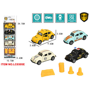 Juego de Juguetes de Coches de Policía de Aleación Fundida a Presión, Paquete de 4 Vehículos Surtidos de Policía, Ambulancia y Militares con Función de Retroceso y Puertas que se Abren - Product Image 3