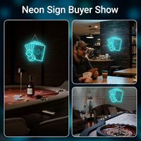 Enseignes néon LED Dice Poker, à intensité variable, alimentées par USB, lumière d'ambiance, décoration de vitrine, lumière indicatrice de rue, personnalisables