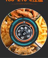 Friteuse à gaz en acier inoxydable miroir 25L, machine à frire commerciale à chauffe rapide avec panier et réservoir de vidange d'huile pour restaurant