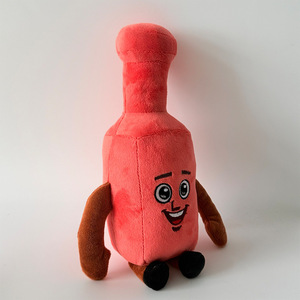 Peluche Sammy Jandel Bouteille de Vin Rose Joyeuse Jaune Triste 5-7 Ans Unisexe Jouet Alimentaire de Cuisine Rempli de Coton PP - Product Image 3