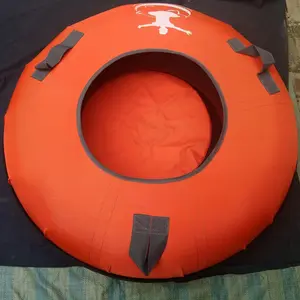 Neumático de goma de fondo duro para deportes de invierno, césped remolque, trineo de arena, esquí inflable resistente al frío, tubo de nieve para adultos con cubierta de nailon