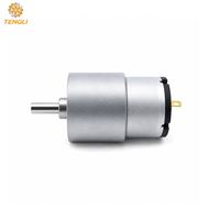 Motor DC Brushless GM37-520 37mm dengan Gearbox Logam atau Metalurgi Bubuk, Poros 6mm untuk Penggunaan Berat
