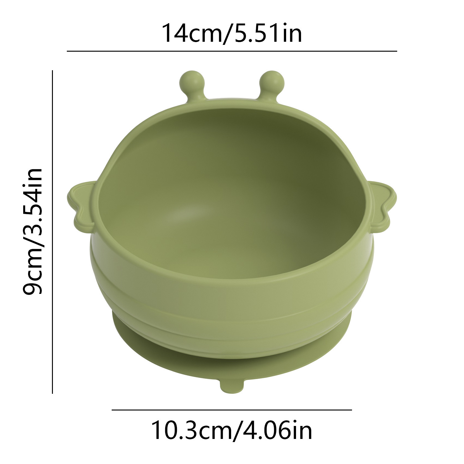 Bol en silicone vert pour bébé