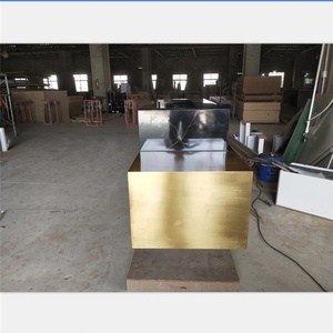 Bureau de réception de salon moderne, <span class=keywords><strong>comptoir</strong></span> de réception en marbre doré et noir, personnalisé - Product Image 6