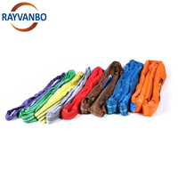 Yüksek Mukavemetli En İyi Fiyat %100 Polyester Yuvarlak Kaldırma Askısı CE GS Onaylı RAYVANBO Marka 1-50 Ton Kapasiteli