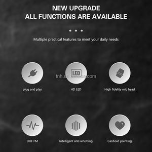 TNH UM- E7 профессиональный беспроводной портативный микрофон UHF VHF металлический динамический микрофон светодиодный дисплей для KTV Live Performance - Product Image 5