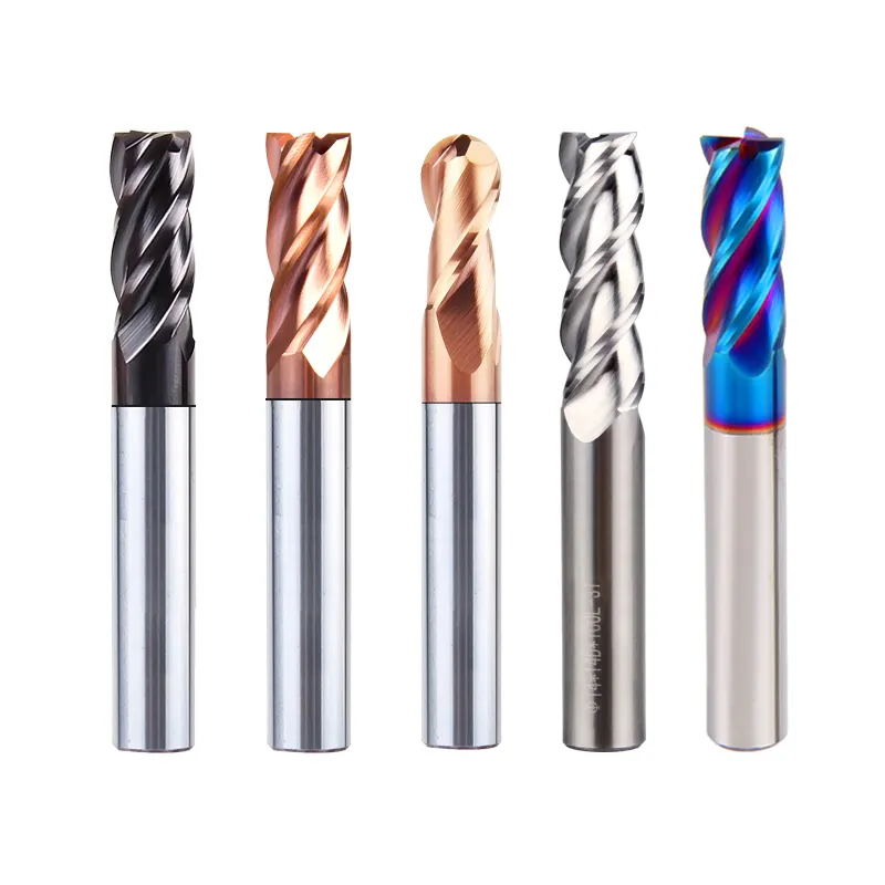 SongQi HRC 45/55/60/65 Parallel Shank Solid Tungsten Carbide End Mill CNC End Milling