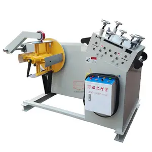 Fully automatic 2 in1 metal coil uncoiling and leveling machine for press machine