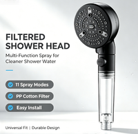 Pommeau de Douche Portable Multifonction en Plastique ABS avec Filtre en Coton PP, Économiseur d'Eau avec Bouton d'Arrêt pour Maison et Hôtel, Accepte OEM ODM