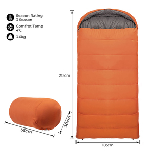 CHENYUE Fábrica con Certificación BSCI, Sacos de Dormir Aislantes para Acampar al Aire Libre en 3 Estaciones, Sacos de Dormir Extra Anchos de Doble Capa - Product Image 2