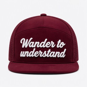 Custom Logo Chenille Patch 7 Panel Corduroy Cap <b>Flat</b> Brim Vintage Letter Common Adjustable Gorras <b>Hats</b> Wholesale OEM Supplier - Product Image 2