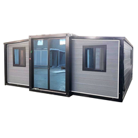 Maisons conteneurs extensibles de luxe Mh de 20 pieds avec cuisine et salle de bain, noires, 1 à 3 chambres, pour usage résidentiel, bureau et hôtel