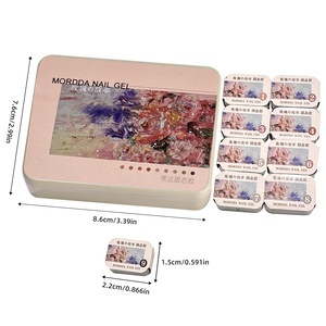 Kit de Gel Nail Art 9 Couleurs Effet Coussin Haute Saturation pour Manucure Ombrée et Estampage Gel Effet Blush & Dégradé - Product Image 6