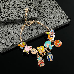 Nueva llegada dibujos animados Spongebobs encanto <span class=keywords><strong>pulsera</strong></span> joyería Patrick estrella colgante cadena estilo lindo joyería <span class=keywords><strong>pulsera</strong></span> - Product Image 6