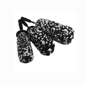 Màu đen và trắng vật nuôi Khăn lau bụi với chống trượt dễ dàng kiểm soát xe chi tiết Kit mềm nhựa sạch công cụ xe bàn chải làm sạch - Product Image 2