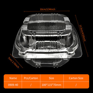 Caja de hamburguesas de calidad alimentaria de fábrica de China, contenedor para llevar, caja de hamburguesas personalizada PET transparente - Product Image 4