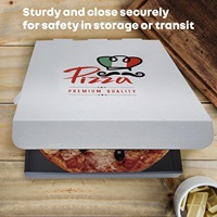 Boîte à pizza en papier imperméable de qualité alimentaire avec logo imprimé personnalisé Emballage jetable portable haut de gamme pour pizza et croustilles