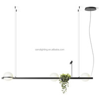 Lampes suspendues en verre simples modernes personnalisées en usine pour le lustre d'éclairage décoratif de couloir extérieur de chambre à coucher de salon