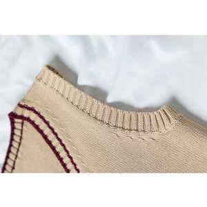 Gilet in maglia con scollo a V e bordo decorativo per bambini, personalizzabile, gilet ufficiale per studenti delle <span class=keywords><strong>scuole</strong></span> superiori - Product Image 5