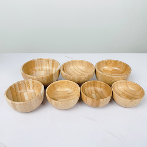 Atacado de alta qualidade de mistura orgânica mini pequenos conjuntos de louça de molho de tigela de cosméticos de bambu - Product Image 6