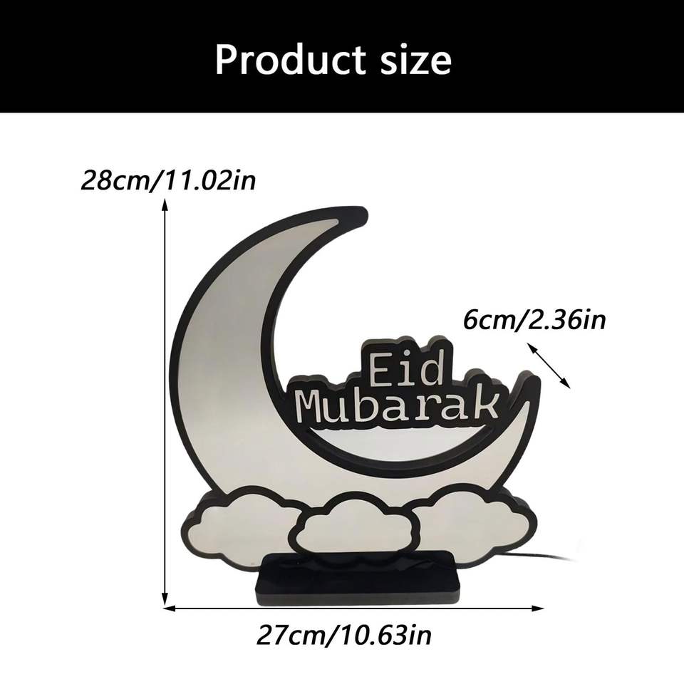 Eid LED Tunnel Decor Light, Moon, for Party LED Neon Signs Wall Decor ...