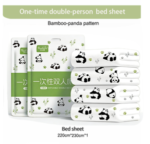 Draps de Lit Jetables Housses de <span class=keywords><strong>Couette</strong></span> Taies d'Oreiller Feuilles d'Isolation de Voyage Pièce Deux Personnes Fournitures Hôtelières Portables de Voyage - Product Image 3