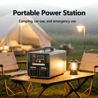 Station portable 300W, panneau solaire 500W, batterie LiFePO4 1KW, onduleur à onde sinusoïdale modifiée/pure, allume-cigare, kit solaire MPPT