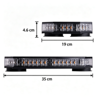 Barre LED 42W, 10 modes stroboscopiques, gyrophare d'avertissement, fixation magnétique sur toit, boîtier PC, plusieurs couleurs, éclairage pour les secours et l'ingénierie