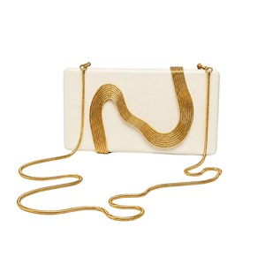 Pochette élégante en PU pour femme avec chaîne détachable, sac de soirée de luxe contemporain en PU, idéal pour mariage, défilé de mode ou dîner - Product Image 5