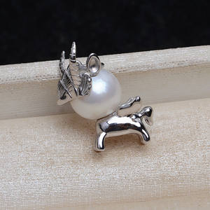 ถาดเปล่าสำหรับจี้เงินแท้ S925 รูปยูนิคอร์นและไข่มุกบาร็อคเอเลี่ยน สำหรับผู้หญิง ทำเครื่องประดับ DIY ทันสมัย 4331 อุปกรณ์และส่วนประกอบ - Product Image 3