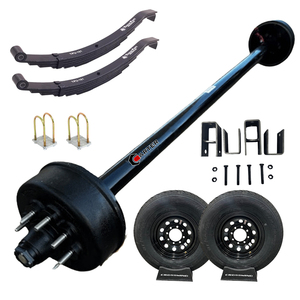 YQY Conjunto de <span class=keywords><strong>Eje</strong></span> de Remolque para <span class=keywords><strong>Caravana</strong></span> RV de 3500 lb de Venta Caliente con Muelles de Ballesta de <span class=keywords><strong>Doble</strong></span> Ojo - Product Image 2