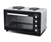 Four électrique 48L avec plaques chauffantes, convection, ventilateur turbo, grill