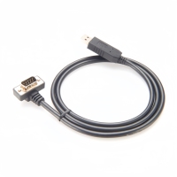Cable Adaptador Serial USB DB9 RS232 Ultra Delgado, Cubierta de PVC Trenzada, Conector de Ángulo Recto de Perfil Bajo, para Computadora, Cámara, Escáner de Código de Barras