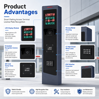 Terminal de Estacionamiento YUANHONG YH-PCPC802 5MP con IA y ANPR, Pantalla LED de 4 Líneas, Código QR, Transmisión de Voz para Control de Acceso Inteligente, IP65