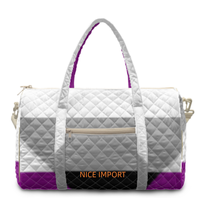 Sac de voyage matelassé Aceflux Rainbow Large, sac de week-end portable avec poches zippées, sac de sport pour le travail