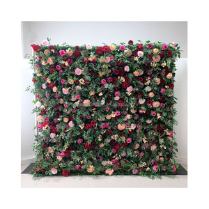 Custom flower wall backdrop cloth 8x8 flower wall curtain backdrop