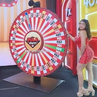 Le Roue de la Fortune, la Roue Super Party et la Roue Chanceuse sont utilisées pour les jeux interactifs en direct.