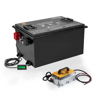 高品质防水电动高尔夫球车电池36v 48v 60v 72v LFP免维护高尔夫球车电池