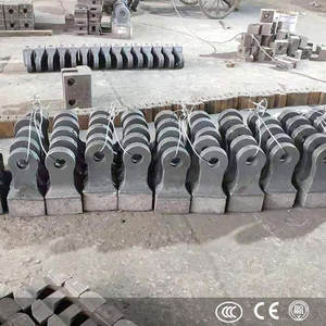 Lame de broyeur à marteaux en acier OEM, pièce de rechange Mn18Cr2 pour l'exploitation minière, tête de marteau oscillante pour le traitement de la roche et des minerais - Product Image 5